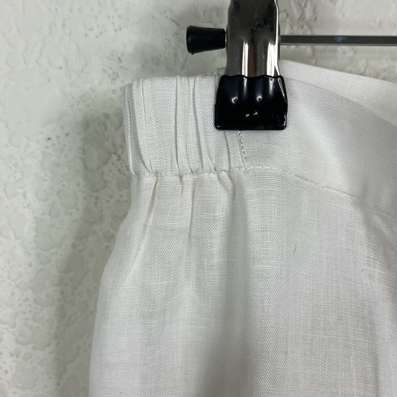 Leggiadro Linen Elastic Waist Pocket Pressed Seam Trousers - Picture 4 of 6